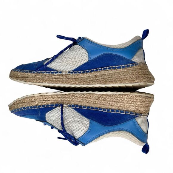 Marc Fisher Janette Espadrille Sneaker Shoes Blue Leather Canvas Women's Size 11 - Picture 6 of 11